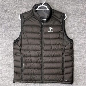 RLX Ralph Lauren Mens 730 Fill Down Puffer Vest Black Quilted Full Zip Size XL